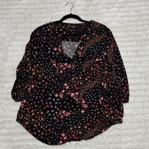 Torrid Black Floral Women's Blouse
